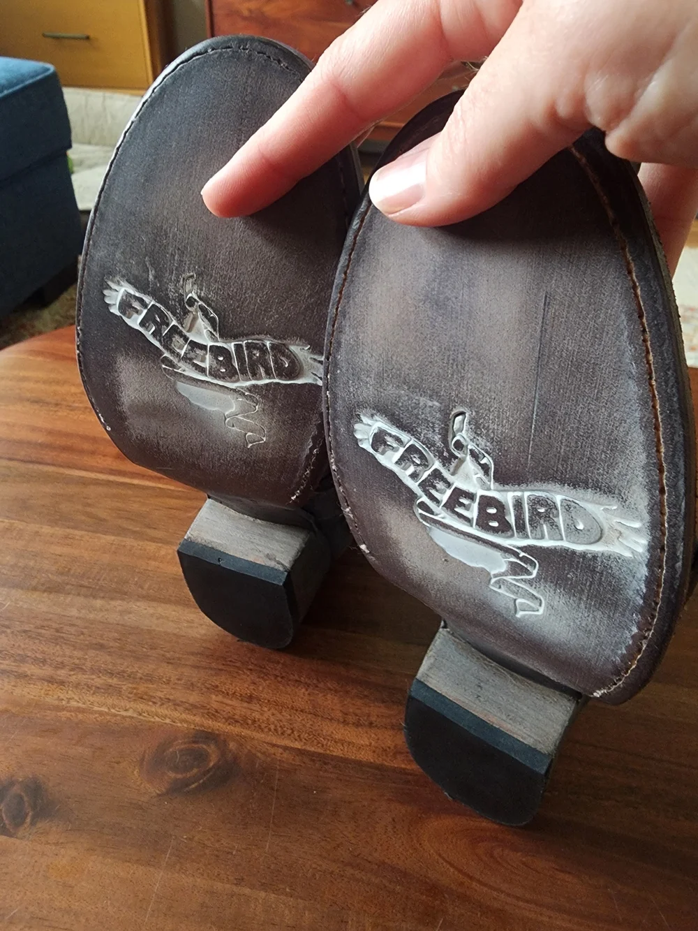 freebird Grady Ice Distressed Studded Strap Ankle Boots